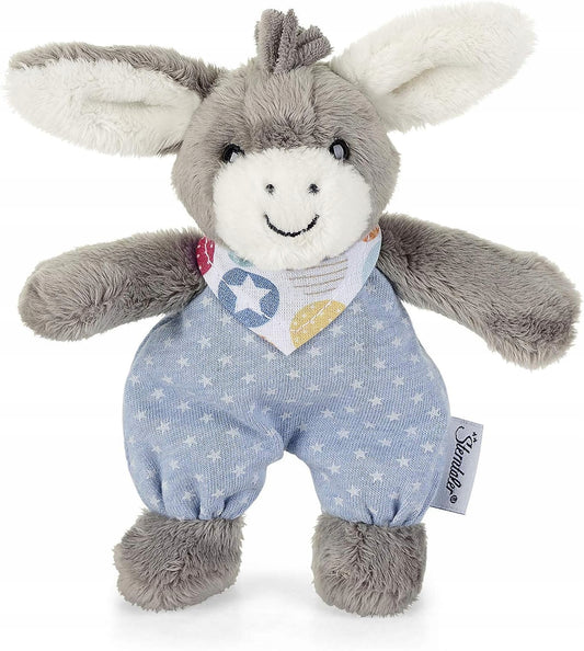 STERNTALER Osiołek Emmi przytulanka z grzechotką 17 cm "N, szaro-niebieska maskotka dla niemowląt