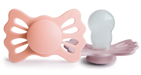 FRIGG BUTTERFLY chupetes calmantes de silicona 2 unidades 0-6 meses