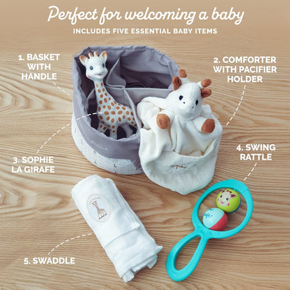 Set Jirafa Sophie para bebés cesta de regalo