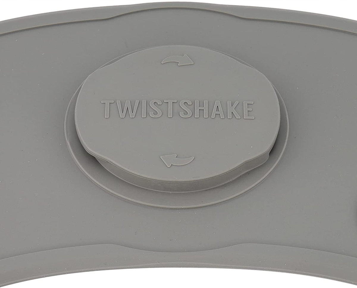 TWISTSHAKE mata CLICK MAT MINI + miseczka 6msc+ szara silikonowa mata z przyssawką