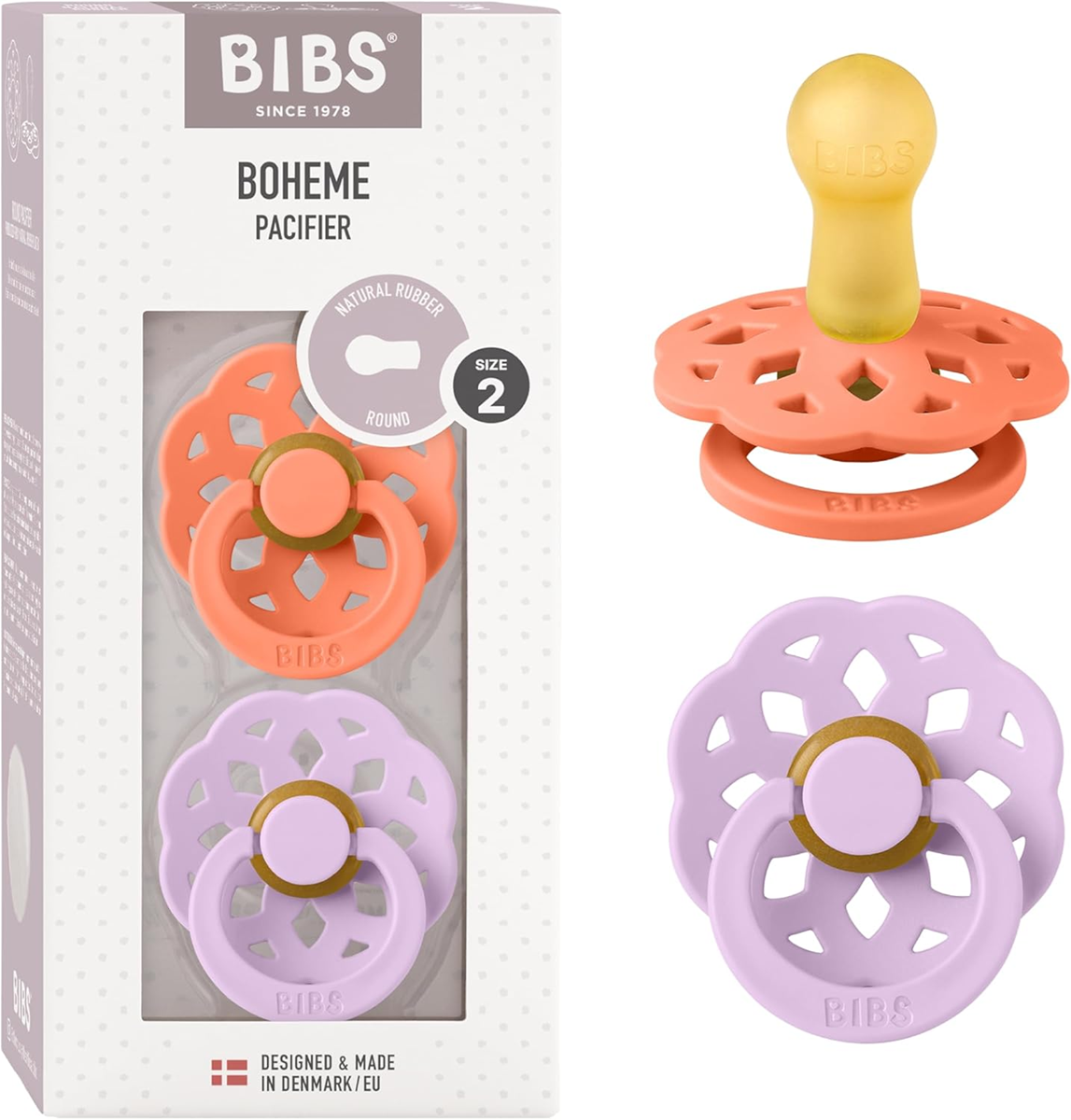 BIBS BOHEME chupetes calmantes 2 unidades 6 meses+