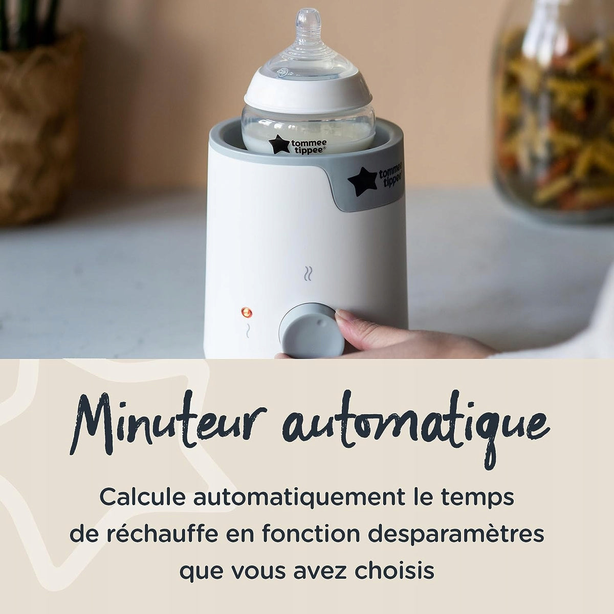 TOMMEE TIPPEE Easi-Warm podgrzewacz do butelek z automatycznym minutnikiem i regulacją temperatury