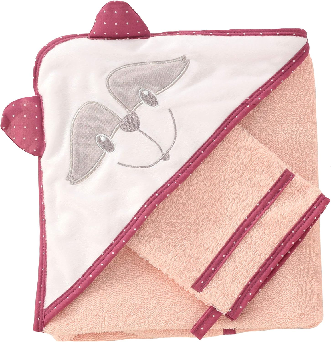 TROIS KILOS SEPT toalla con capucha 70x70 cm + manopla para el baño