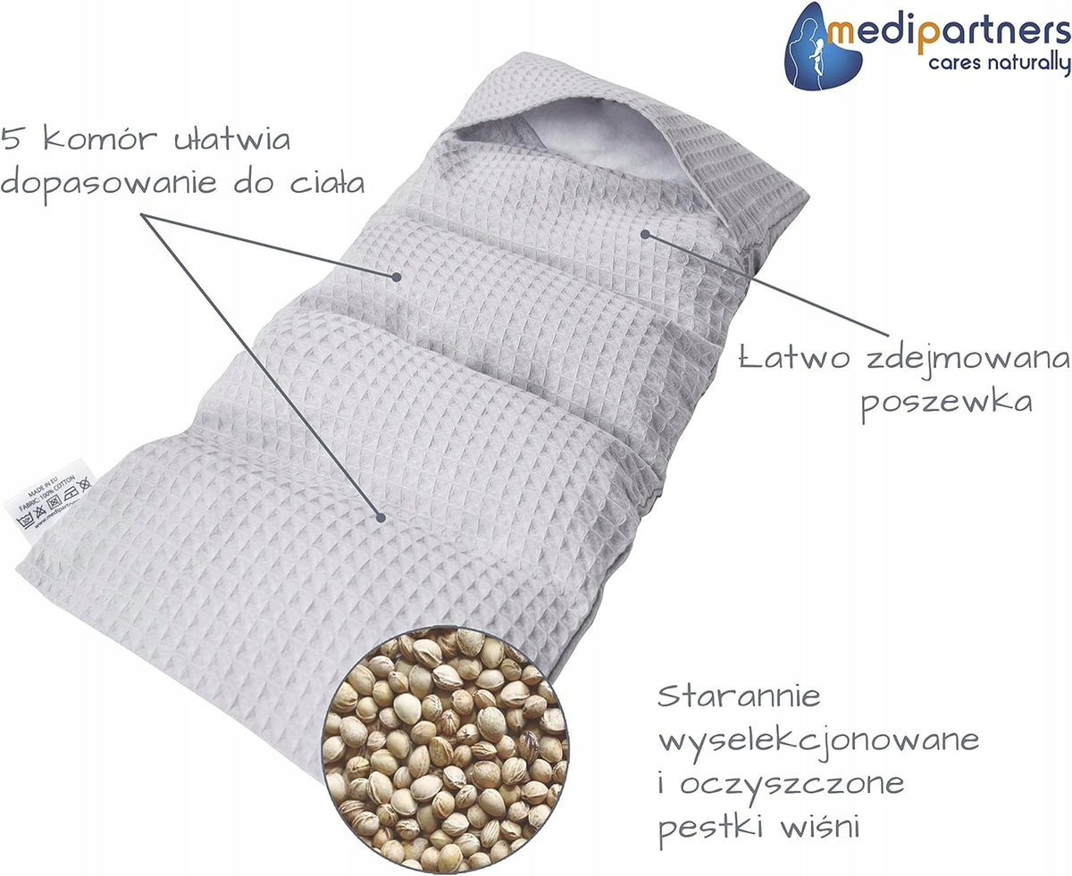 MEDIPARTNERS bolsa térmica grande con huesos de cereza 800g 60x20 cm