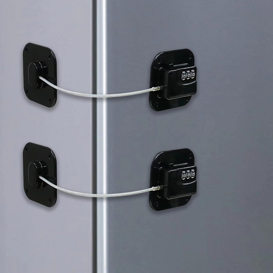 Cerradura de seguridad para niños con combinación para armarios y cajones, 2 unidades