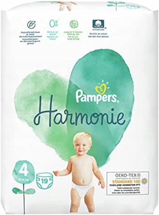PAMPERS Harmonie pañales desechables talla 4 9-14 kg x19 unidades