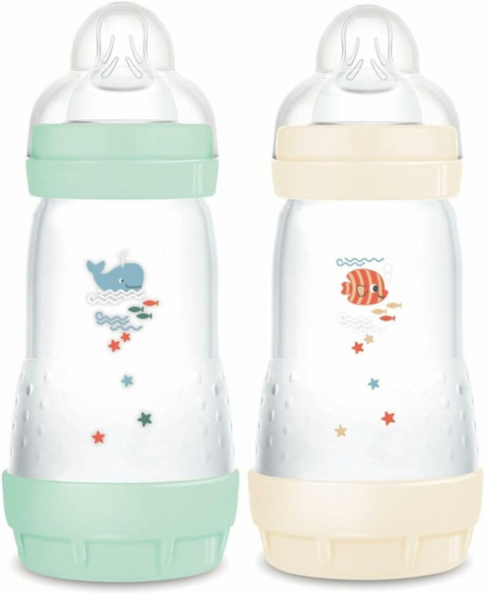 MAM Easy Start biberón anticólicos 260ml flujo medio 2 unidades