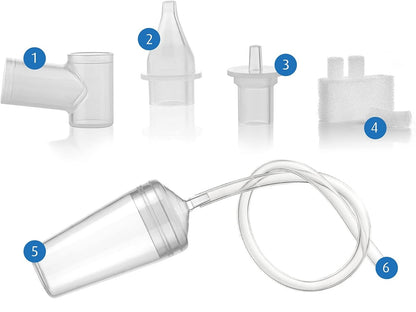 REER aspirador nasal manual + adaptador para aspiradora 3 filtros y estuche