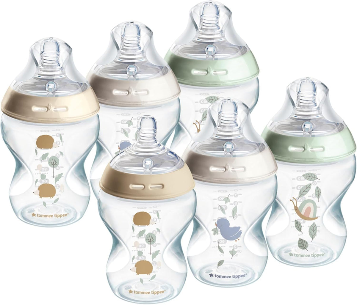 Set TOMMEE TIPPEE con 6 biberones de 260ml ANTI-CÓLICO