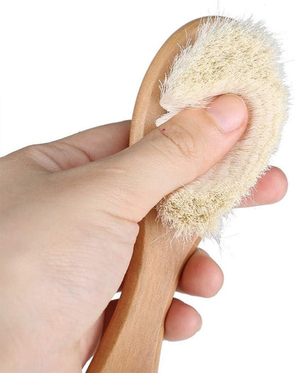 MUMUSUKI cepillo de madera para el cabello con pelo de cabra 0-6 m