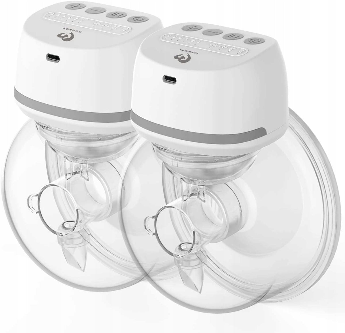 BELLABABY sacaleches eléctrico inalámbrico tipo concha x2
