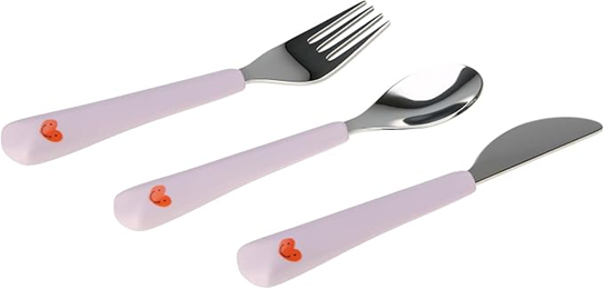 LASSIG cubiertos de acero cuchara tenedor cuchillo 12 m+ para bebés
