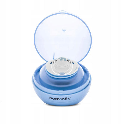 SUAVINEX Duccio STERYLIZATOR smoczków UV 9 cm, niebieski sterylizator smoczka z USB