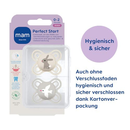 MAM Perfect Start silicone pacifier 0–2 months x2