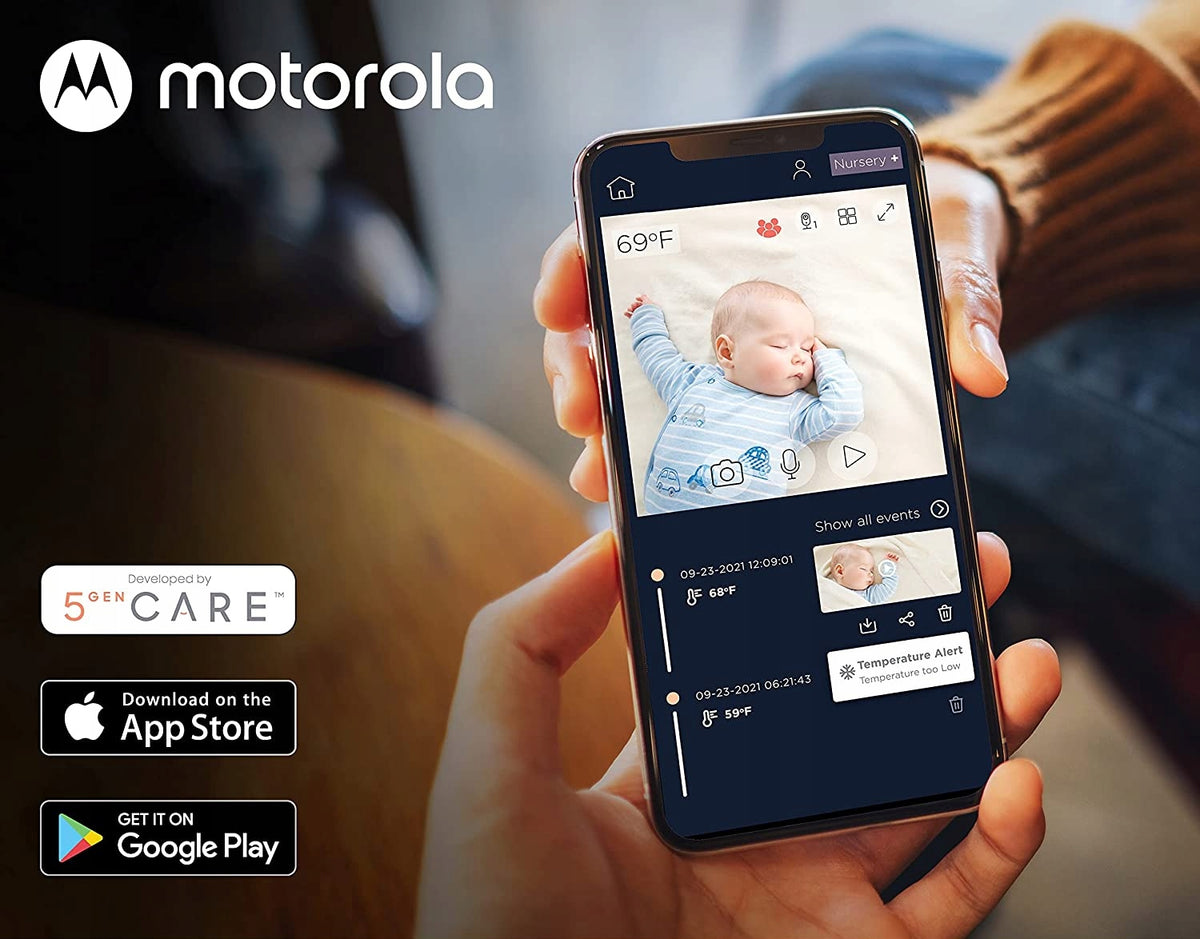 MOTOROLA VM65X Vigilabebés electrónico 5" con mástil