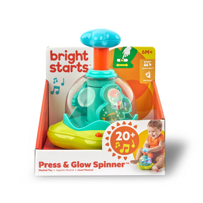 Bright Starts Press Glow Spinner juguete musical 6m+