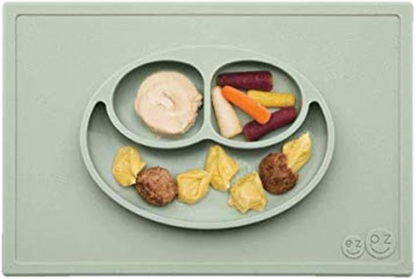 EZPZ alfombrilla antideslizante con plato de 3 compartimentos 22 x 35 cm