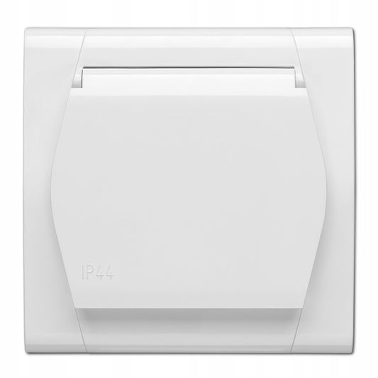 ELEKTRO-PLAST Festa enchufe eléctrico de pared con toma de tierra y tapa