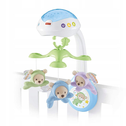FISHER PRICE móvil para cuna proyector + mando a distancia