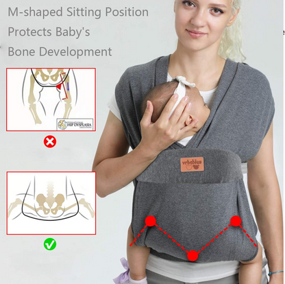 VRBABIES portabebés ergonómico suave 3-15 kg para bebés