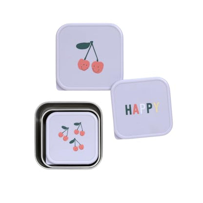 Lässig Happy Fruits recipientes de acero para aperitivos 3 uds.