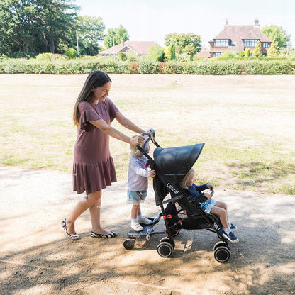 LASCAL Buggy Board Mini DOSTAWKA uniwersalna 22kg czarna, dostawka do wózka dla dzieci 2-5 lat