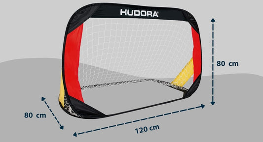 HUDORA porterías Pop-Up para fútbol 120x80x80 cm 2 unidades + funda