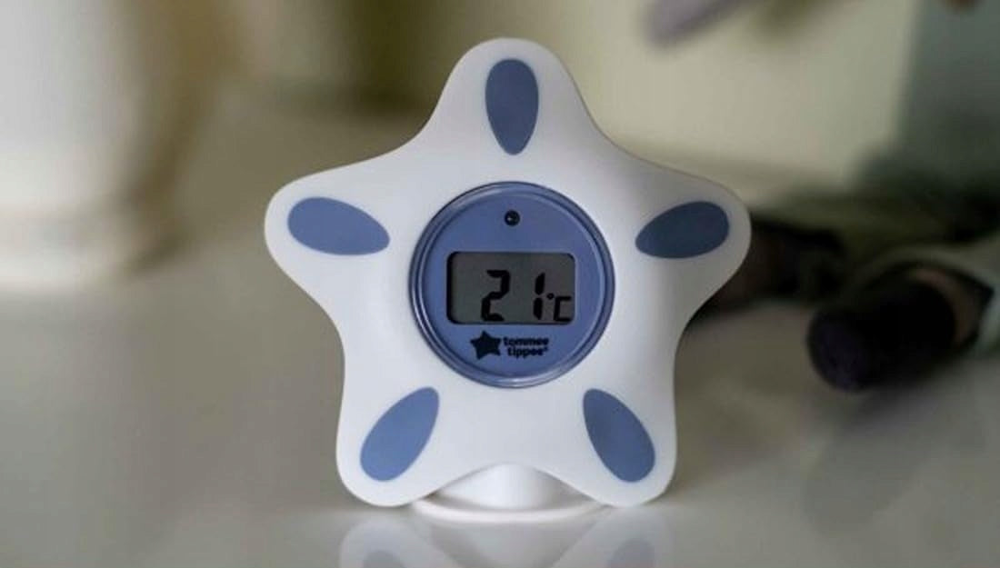 TOMMEE TIPPEE in Bath TERMOMETR 2w1 kąpielowy i pokojowy, biało-niebieski termometr cyfrowy