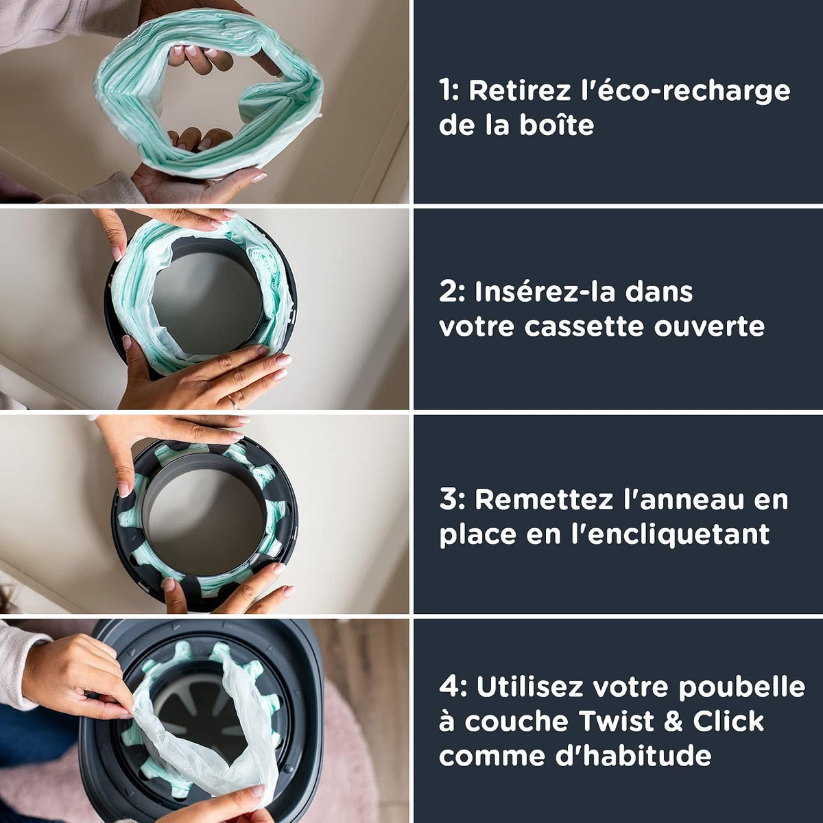 Tommee Tippee Twist & Click wkłady do kosza x6 — zdjęcie 2