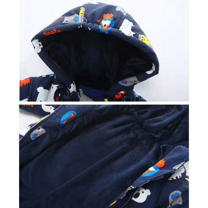 JIAMY mono de invierno con capucha 18-24 meses para bebés