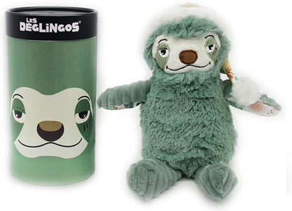 LES DEGLINGOS peluche suave PEREZOSO CHILLOS 22 cm + caja