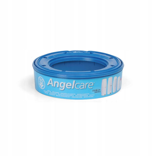 ANGELCARE kosz na zużyte pieluchy + wkład, niebieski wkład 180 pieluch do kosza na pieluchy