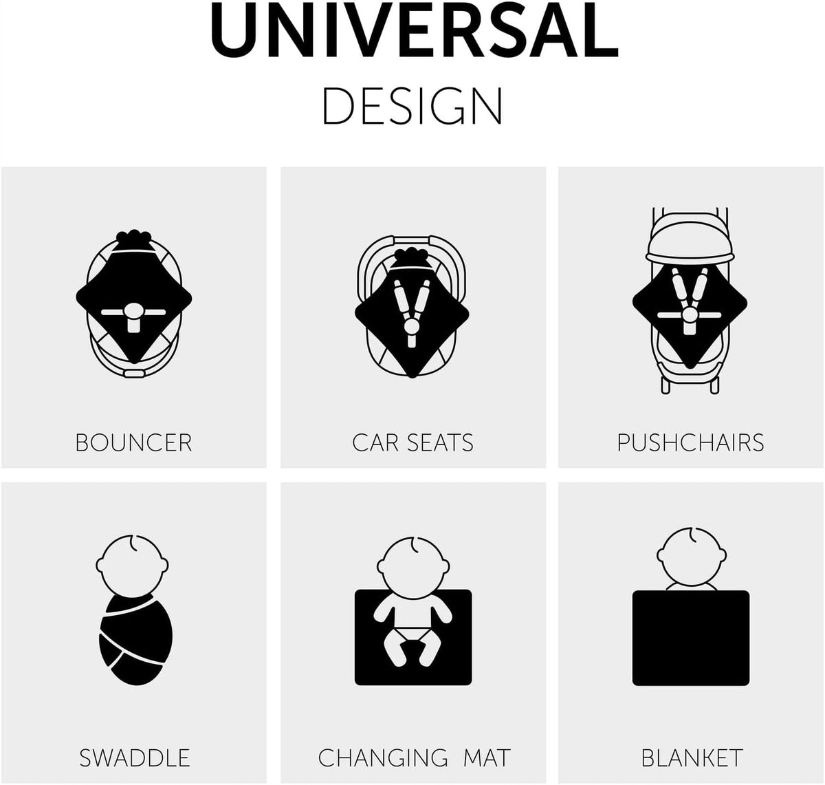 HAUCK SNUGGLE N DREAM otulacz do fotelika wózka kocyk, universal design do bouncer, car seats i pushchairs