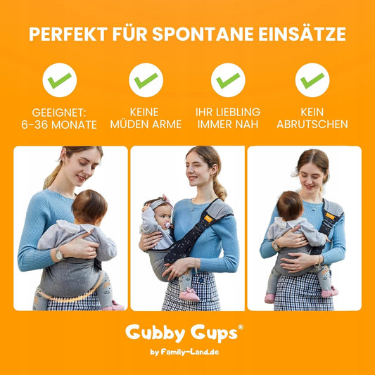 GUBBY GUPS portabebés fular ajustable hasta 15 kg