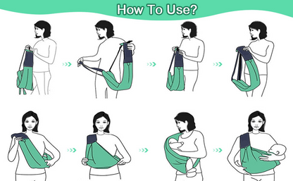 GUBBY GUPS portabebés fular hasta 15 kg