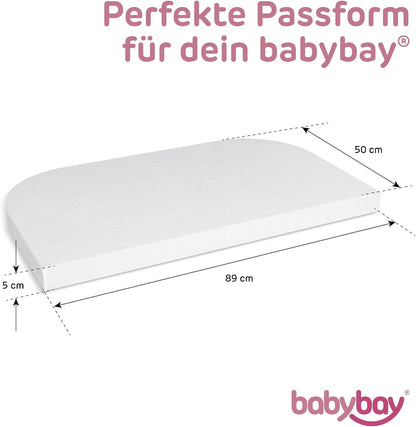 Sábana ajustable con membrana BABYBAY 89x50 cm