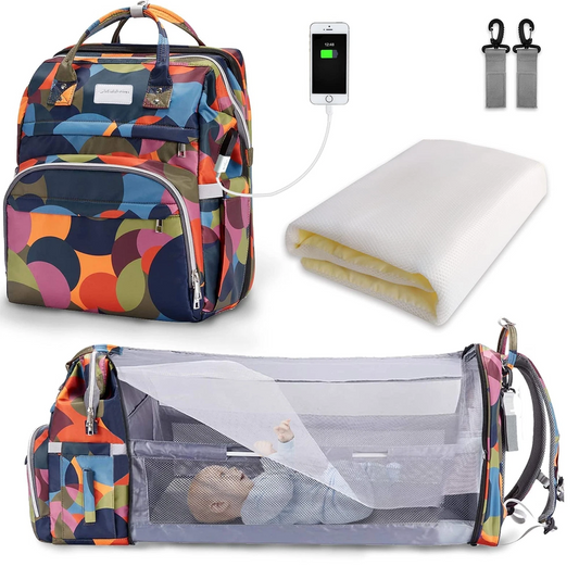 Mochila para carrito con accesorios y cuna de viaje para bebés