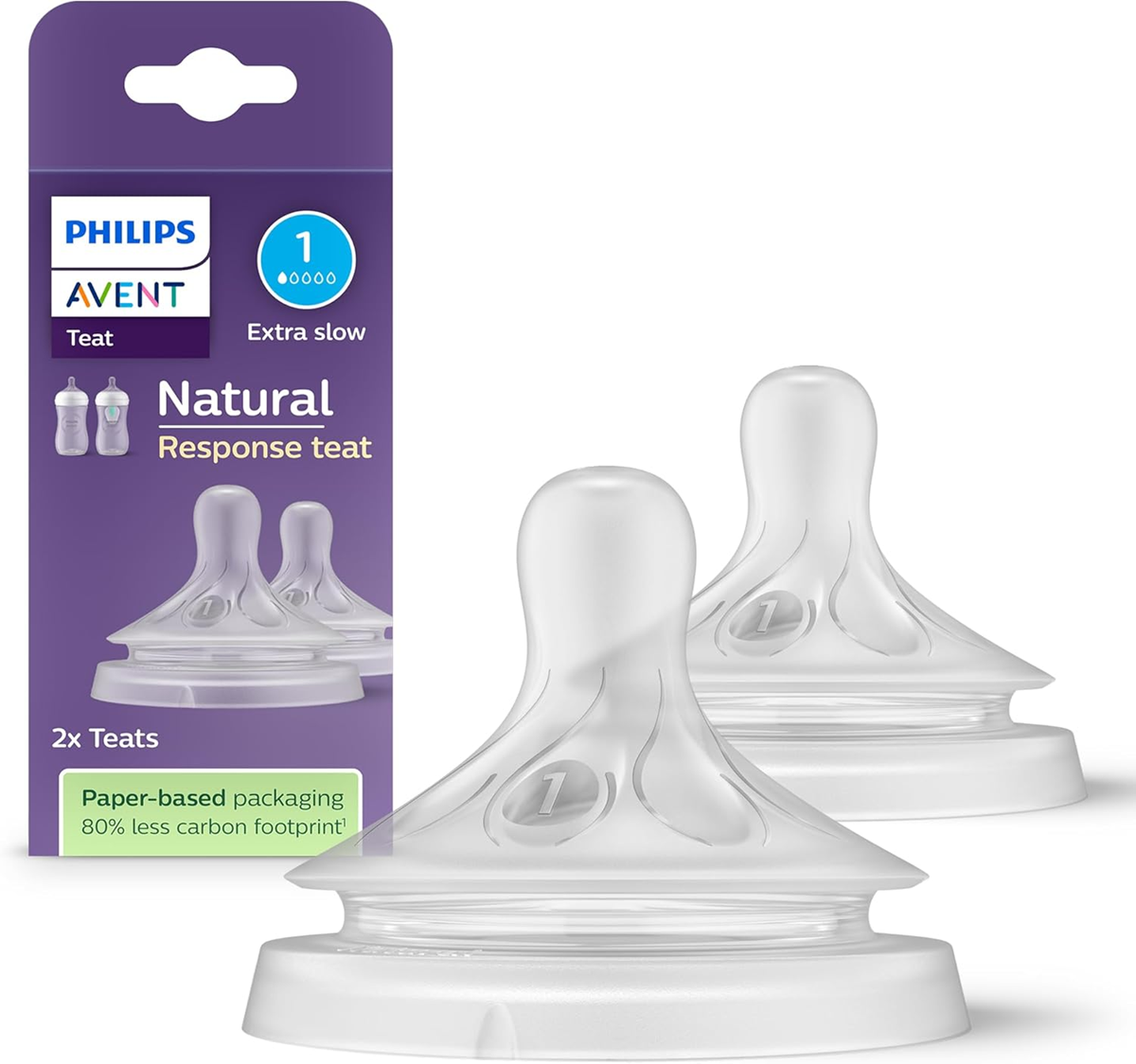 PHILIPS AVENT Tetinas Natural RESPONSE para biberones 0m+ x2