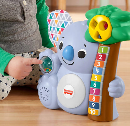 FISHER-PRICE interaktywny KOALA j.niemiecki GRG67, muzyczna zabawka Linkimals z cyframi i światełkami