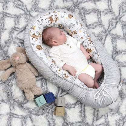 TOTSY BABY kokon niemowlęcy gniazdo 90 x 50 z niemowlęciem, dwustronny, miękki i bezpieczny