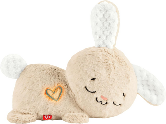 FISHER-PRICE Conejo dormilón con cabeza móvil, sonidos y luz para bebés