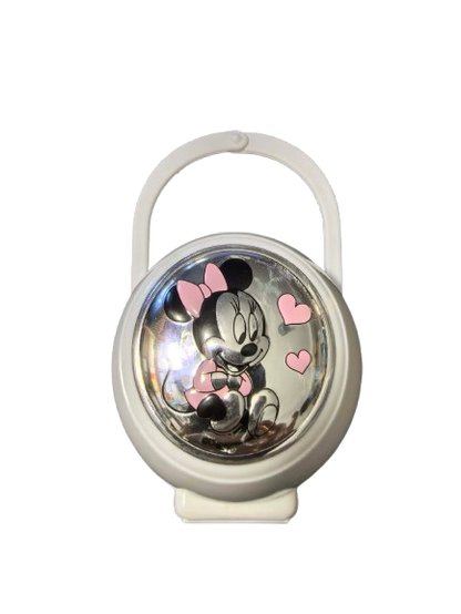 VALENTI DISNEY Minnie chupete + cadena con recubrimiento PVD (plata)