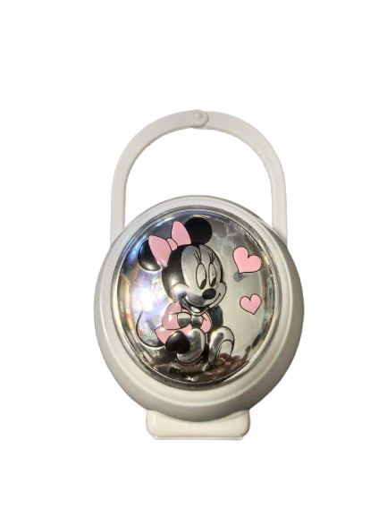 VALENTI DISNEY Minnie chupete + cadena con recubrimiento PVD (plata)