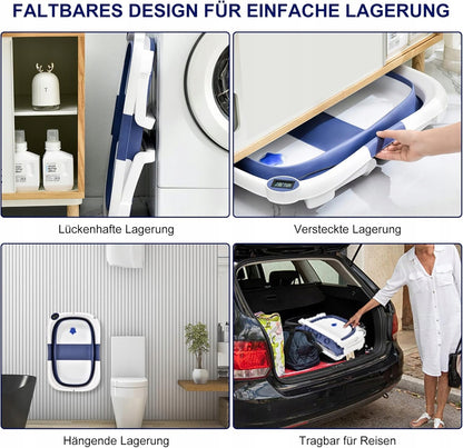 GLENMORE bañera plegable para bebé con desagüe y termómetro