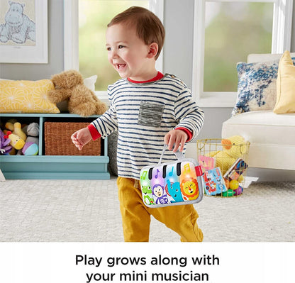 FISHER-PRICE poduszka do zabawy na brzuszku PIANO, edukacyjna mata muzyczna dla niemowląt 0 m+