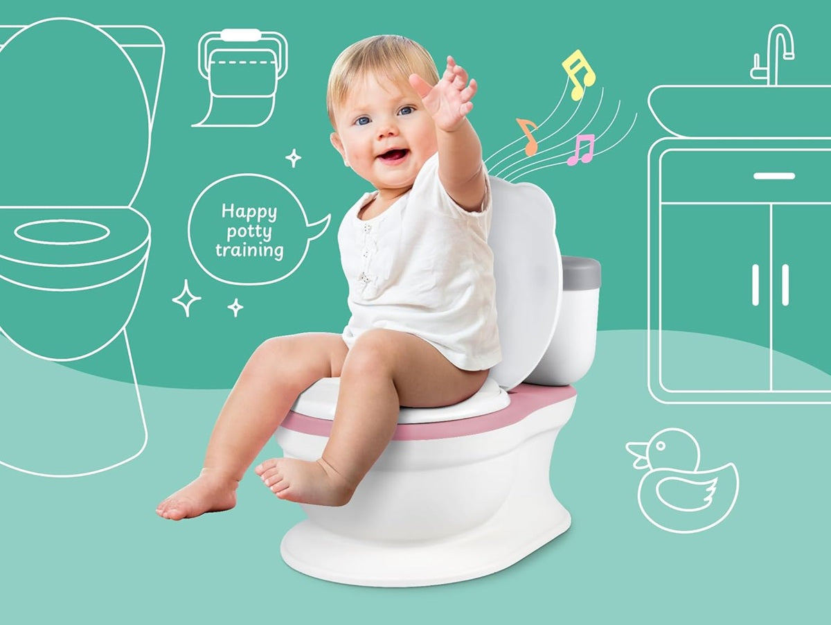 HERAWI orinal musical con asiento suave y depósito extraíble