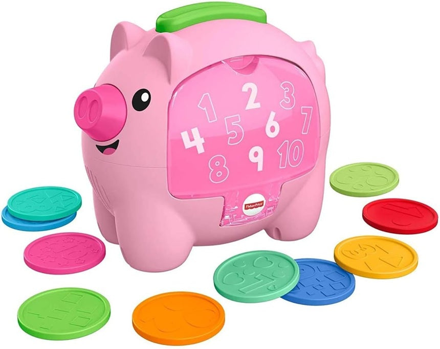 FISHER-PRICE cerdito hucha interactivo movimiento y sonidos J. INGLÉS