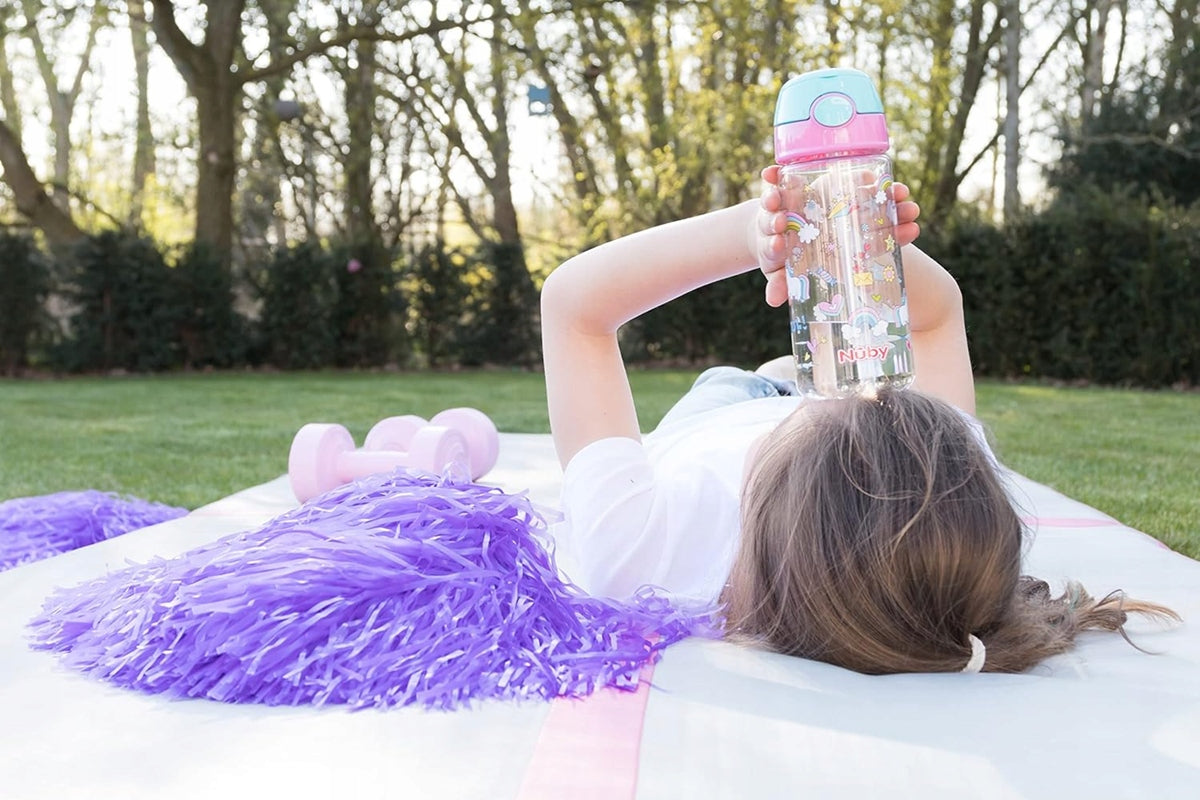 NUBY Vaso de tritán con pajita 4m+ 540 ml