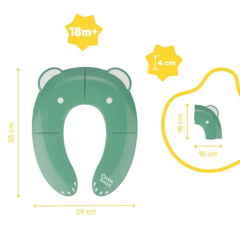 BADABULLE nakładka na sedes MIŚ, składany reduktor toaletowy dla dzieci 18m+, morski, 29x35 cm