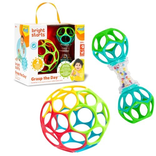 BRIGHT STARTS Oball Grasp the Day, pelota con sonajero